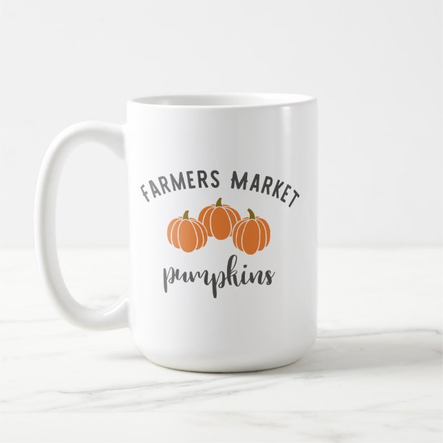 Farmers Market Pumpkins Coffee Mug (Left)