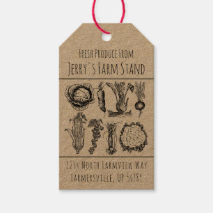 "Farmer's Market Roadside Farm Stand Advertising Gift Tags
