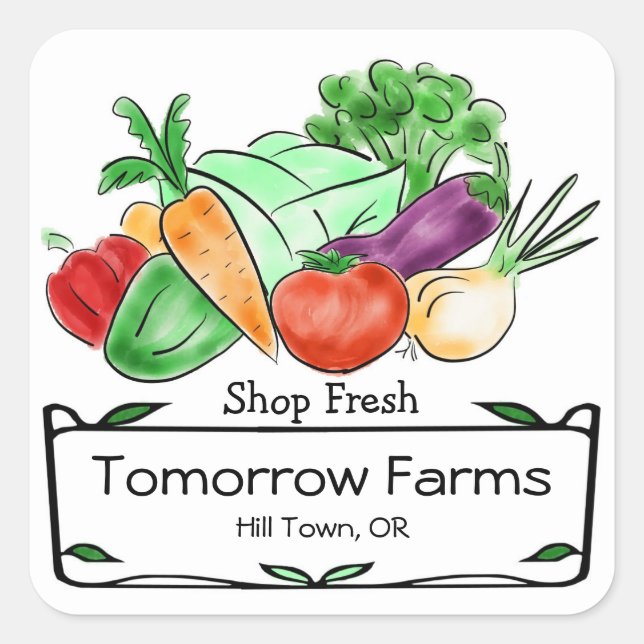 Farmers Market Stickers (Front)