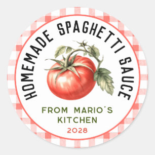Farmers Market Style Spaghetti sauce preserve Classic Round Sticker