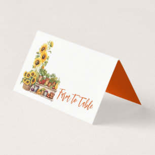 Farmers Market Sunflowers Standing Folded Card