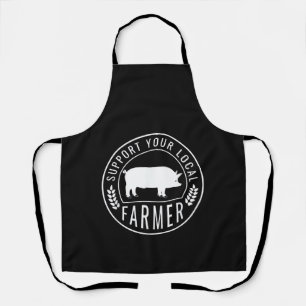 Farmers Market Support Your Local Pig Farmer Ranch Apron