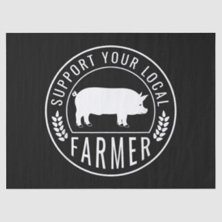 Farmers Market Support Your Local Pig Farmer Ranch Tissue Paper
