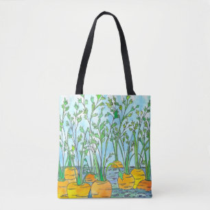 Farmers Market Tote Carrots Garden Vegetable  Bag