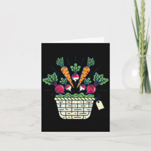 Farmers market vegetable basket carrots beets card