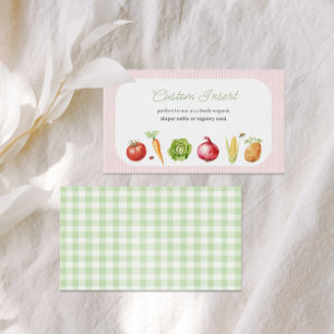 Farmers Market Vegetable Fruit Stand Baby Shower Enclosure Card