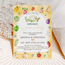 Farmers Market Vegetables Baby Shower