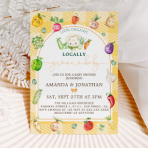 Farmers Market Vegetables Baby Shower Invitation