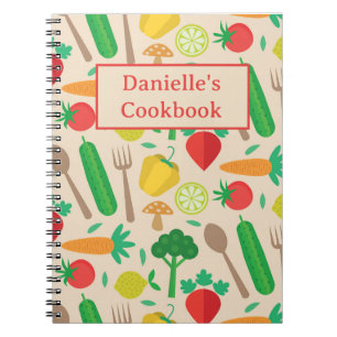 Farmers Market Vegetables Custom Cookbook Notebook