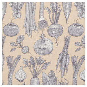 farmer's market vegetables mulberry sand fabric