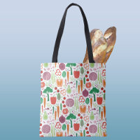 Farmers Market Vegetables Pattern Watercolor