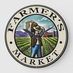 Farmers Market Wall Clock