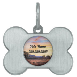 Farmers Morning Painterly Pet ID Tag