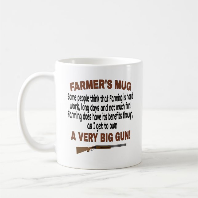   Farmer's Mug. Funny Farmer's Gift Coffee Mug (Left)