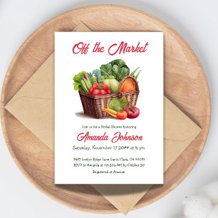 Farmer's Off the Market Fresh Basket Bridal Shower Invitation