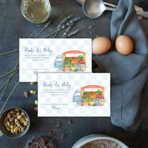 Farmers Veggies Truck Diaper Raffle Baby Shower Enclosure Card