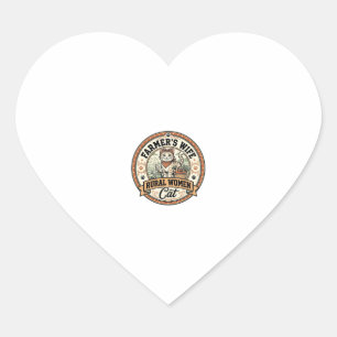Farmer's Wife Rural Women Cat Farmer's Wife Rural Heart Sticker