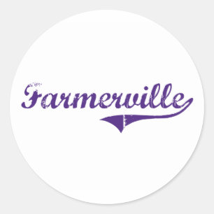 Farmerville Louisiana Classic Design Classic Round Sticker
