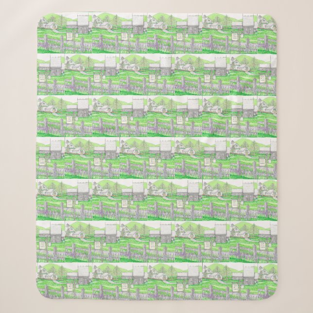 Farmette Sherpa Blanket (Front)