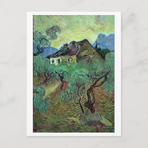 Farmhouse Among Olive Trees Van Gogh Fine Art Postcard
