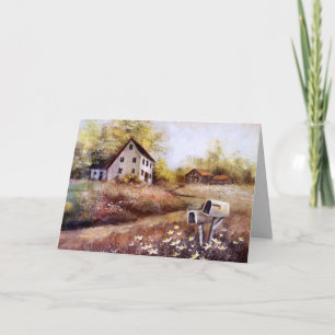 Farmhouse and Barn Rustic Farm Country Card