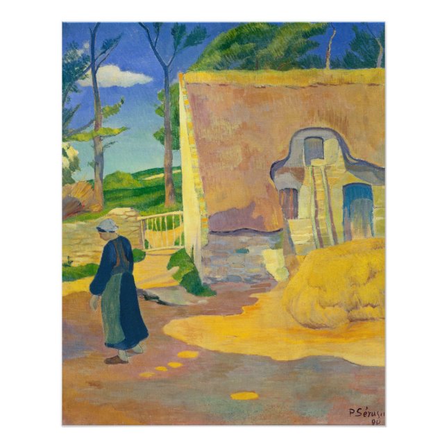 Farmhouse at Le Pouldu, 1890 (oil on canvas) Poster (Front)
