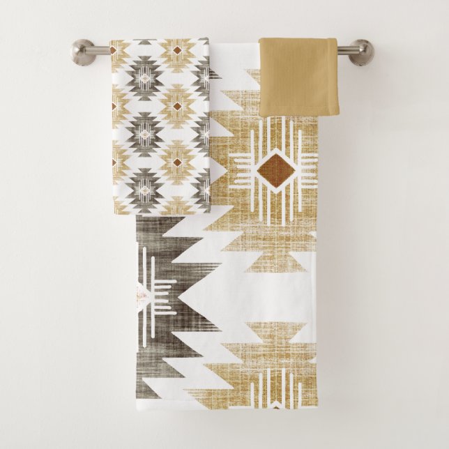 Farmhouse Aztec Bath Towel Set (Insitu)