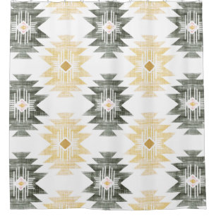 Farmhouse Aztec Shower Curtain