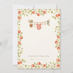 Farmhouse Baby Clothesline Advice Card