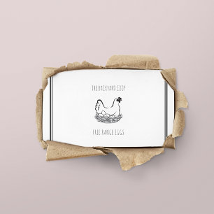 Farmhouse Backyard Chicken Eggs QR Code Business Card