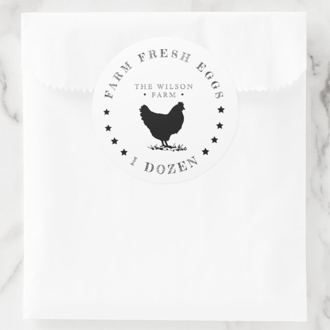 Farmhouse Best Stars Egg Carton Sticker (Bag)