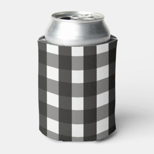 FARMHOUSE BLACK AND WHITE GINGHAM CHECK CAN COOLER