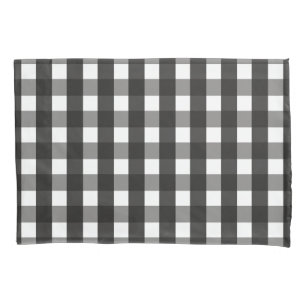 FARMHOUSE BLACK AND WHITE GINGHAM CHECK PILLOWCASE