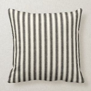 FarmHouse-Black-Ticking-Outdoor-Indoor M L Cushion