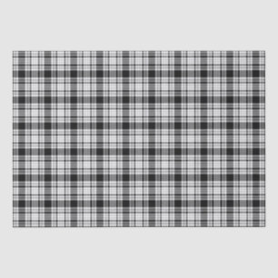 Farmhouse black white plaid monochromatic pattern tissue paper