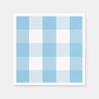 Farmhouse Blue white buffalo check napkins