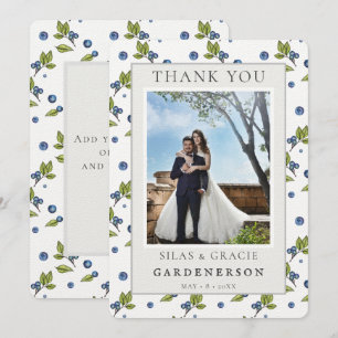 Farmhouse Blueberries Wedding Thank You Invitation