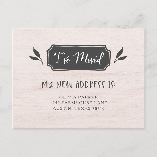 Farmhouse | Change of Address Announcement Postcard (Front)