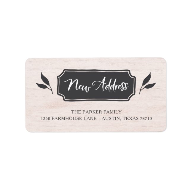 Farmhouse | Change of Address Label (Front)