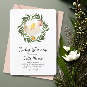 Farmhouse Chick Baby Shower Invitation