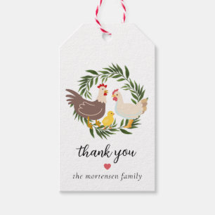 Farmhouse Chick Baby Thank You Gift Tags