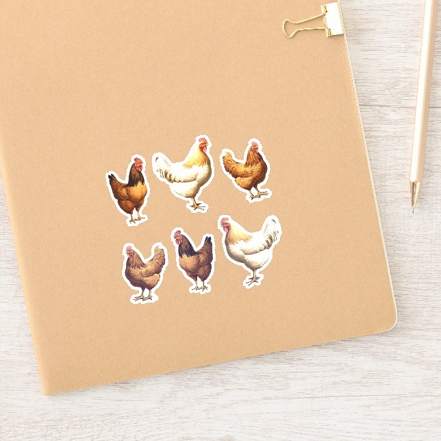 Farmhouse Chicken Hen Bird Journal Planner Sticker (Notebook)