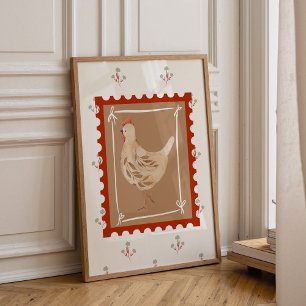 Farmhouse Chicken Nursery Wall Art Print 