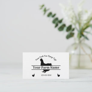 Farmhouse Chicken Split Monogram Egg Business Card