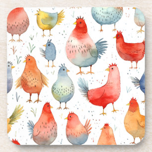 Farmhouse Chickens Coaster