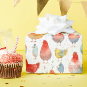 Farmhouse Chickens Wrapping Paper