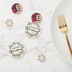 Farmhouse Christmas, Burlap Snowman, and Snowflake Confetti