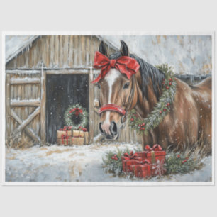 Farmhouse Christmas Horse Tissue Paper