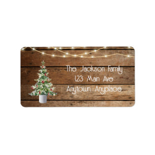 Farmhouse Christmas Party Address Label