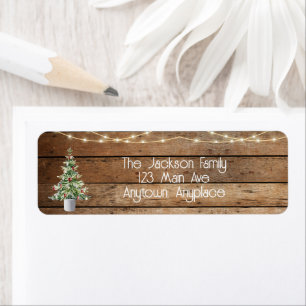 Farmhouse Christmas Party Return Address Label